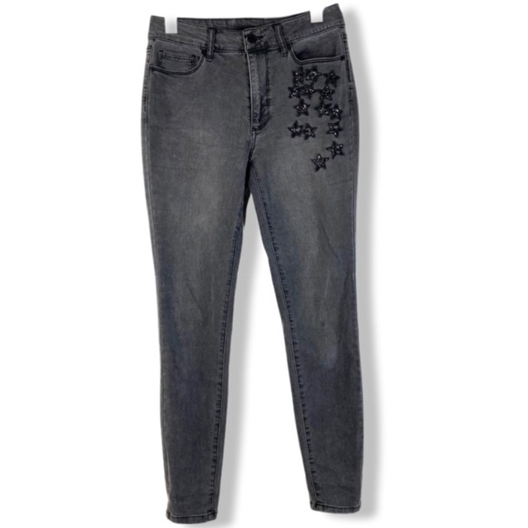 Philosophy Star Embellished Stars Charcoal Skinny Jeans - Picture 2 of 5